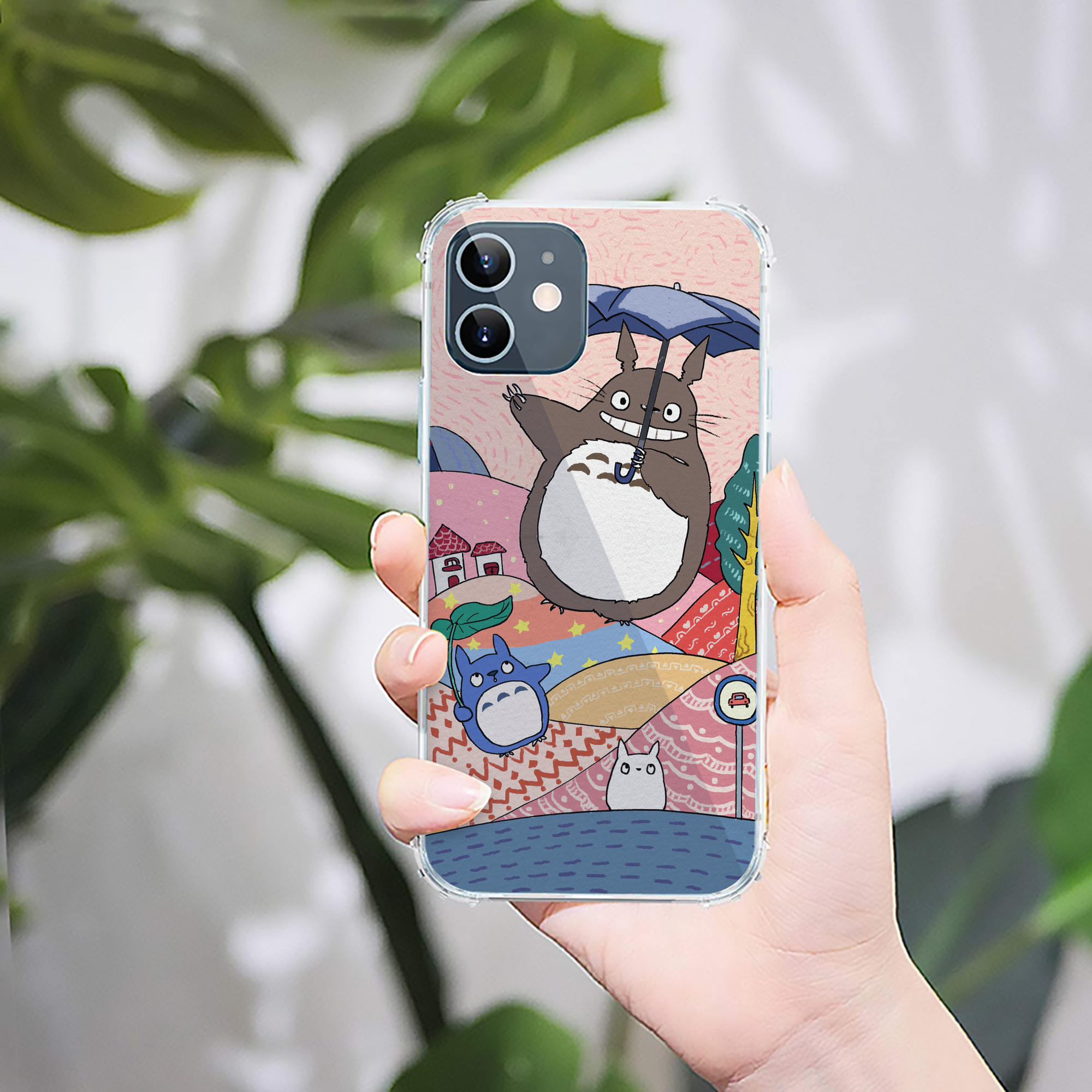 （画像用） となりのトトロ 草壁メイ 草壁サツキ My Neighbor Totoro Satsuki Kusakabe Mei Kusakabe 【iPhone 12シリーズ対応】透明スマホケース（クリアソフトケース）